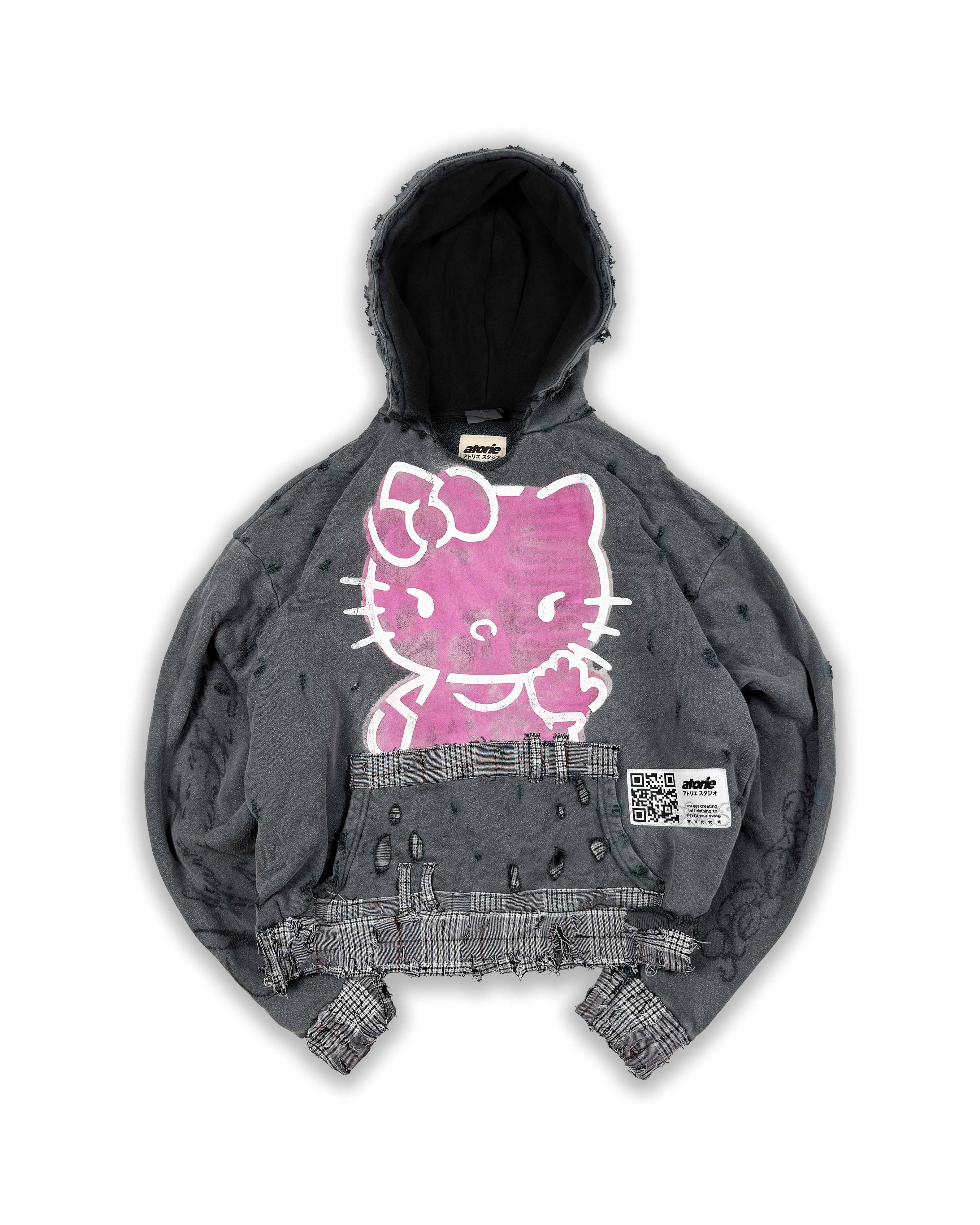 FCK U NEKO - distressed Hoodie