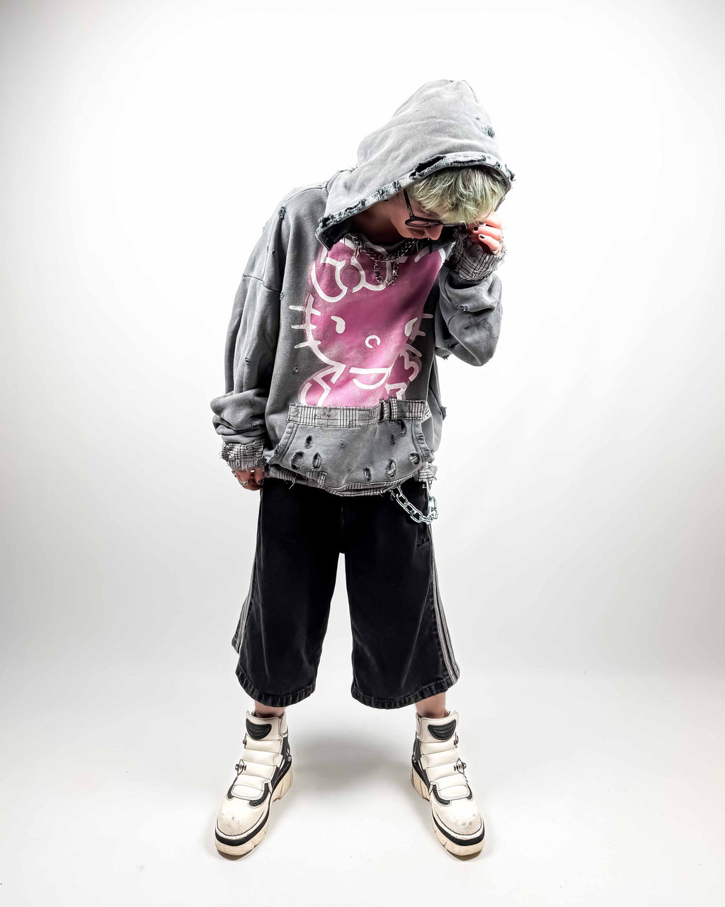 FCK U NEKO - distressed Hoodie