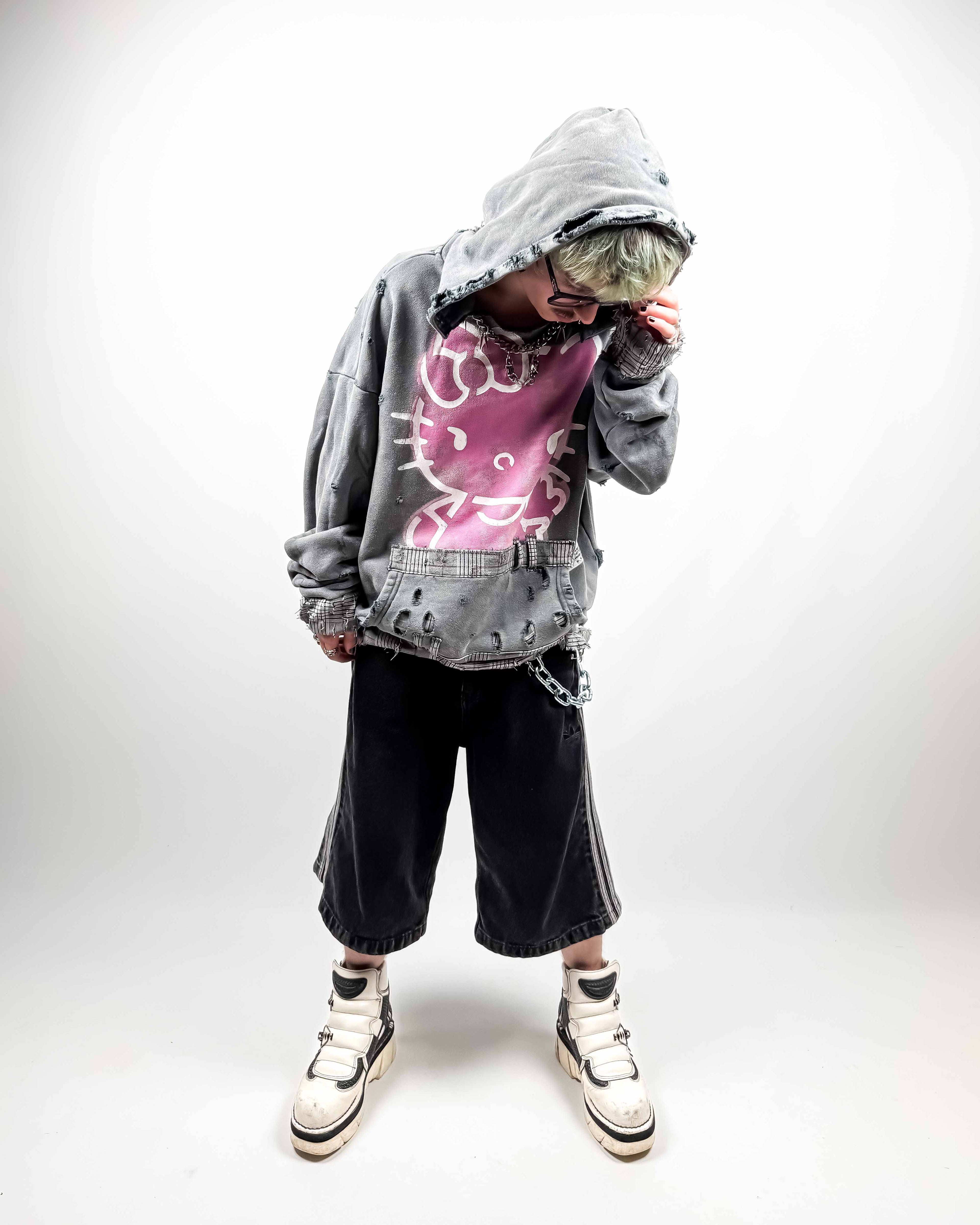 FCK U NEKO - distressed Hoodie