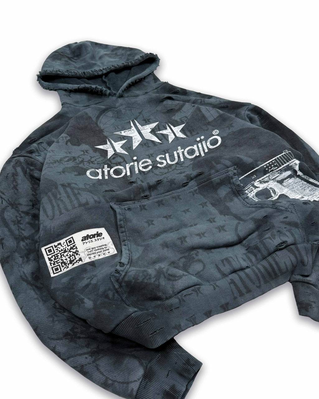 GUN_SLATE-BLUE - Camo Hoodie