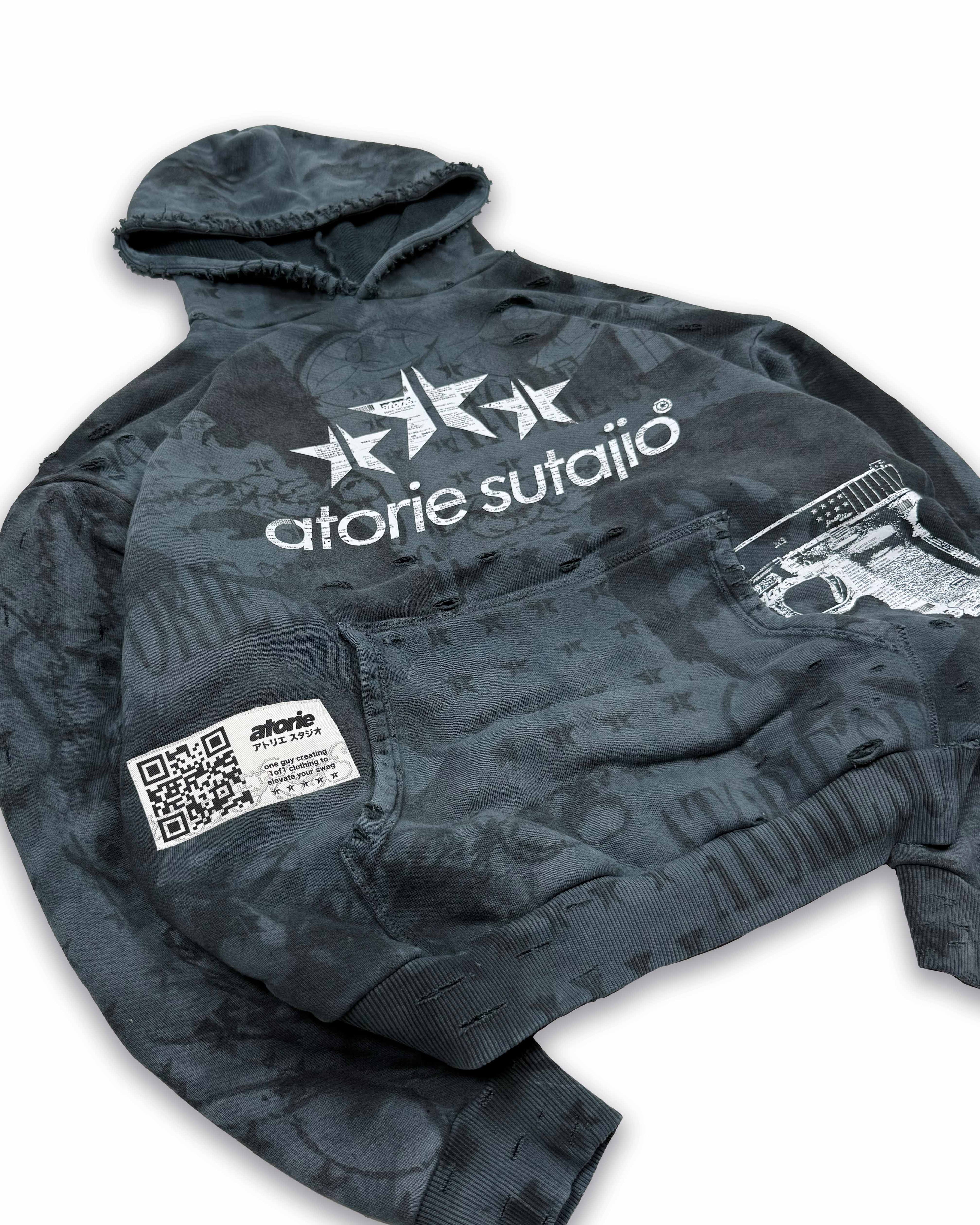 GUN_SLATE-BLUE - Camo Hoodie