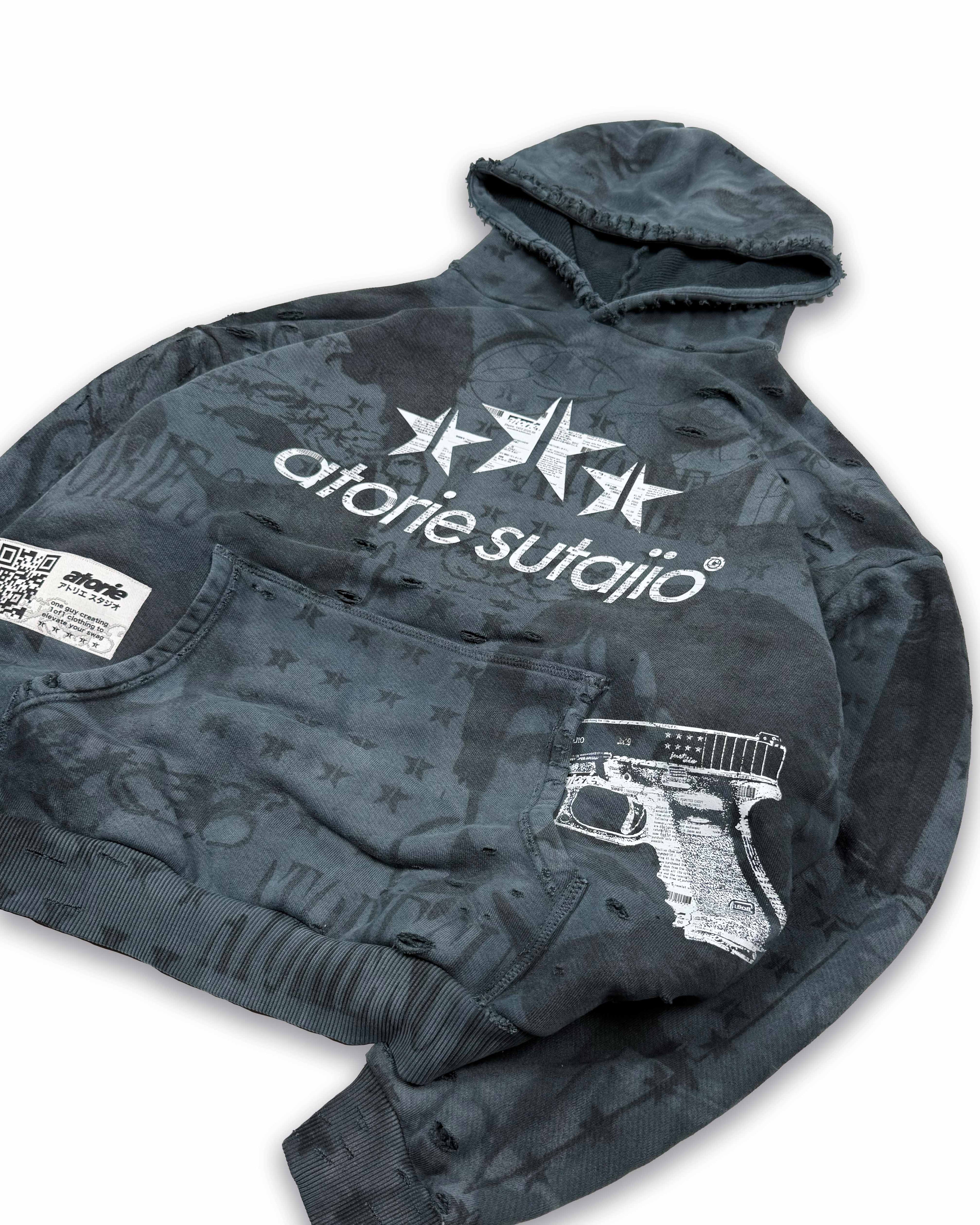 GUN_SLATE-BLUE - Camo Hoodie